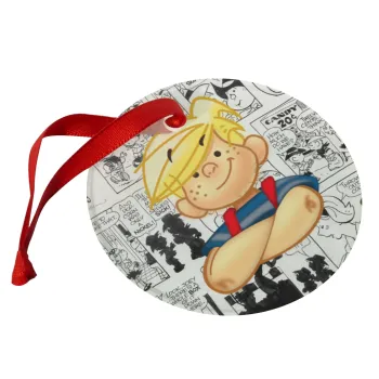 Dennis the Menace, Christmas ornament glass 9cm