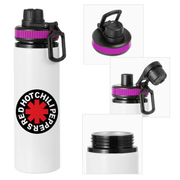 Red Hot Chili Peppers, Metallic water bottle with safety lid, 850ml aluminum