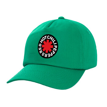 Red Hot Chili Peppers, Καπέλο παιδικό Baseball, 100% Βαμβακερό, Low profile, Πράσινο