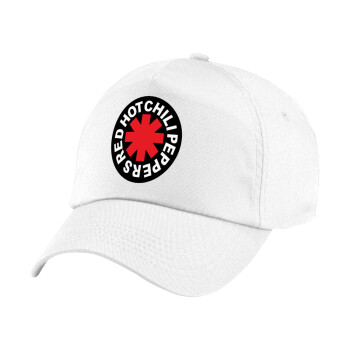 Red Hot Chili Peppers, 5-Panel Cap White, 100% Cotton (Twill), (UNISEX, ONE SIZE)
