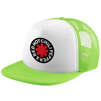 Red Hot Chili Peppers, Καπέλο Soft Trucker με Δίχτυ Πράσινο/Λευκό