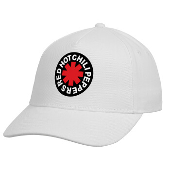 Red Hot Chili Peppers, Καπέλο παιδικό Baseball, 100% Βαμβακερό, Λευκό