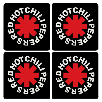 Red Hot Chili Peppers, ΣΕΤ 4 Σουβέρ ξύλινα τετράγωνα (9cm)