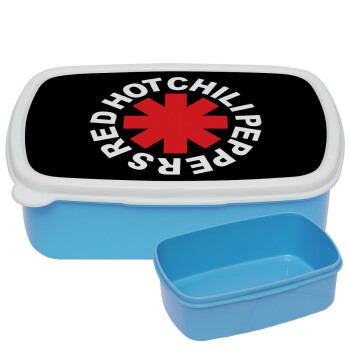 Red Hot Chili Peppers, ΜΠΛΕ παιδικό δοχείο φαγητού (lunchbox) πλαστικό (BPA-FREE) Lunch Βox M18 x Π13 x Υ6cm