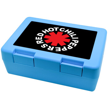Red Hot Chili Peppers, Children's cookie container LIGHT BLUE 185x128x65mm (BPA free plastic)