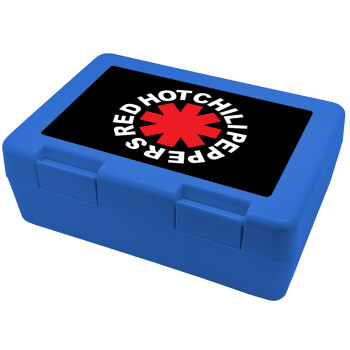 Red Hot Chili Peppers, Children's cookie container BLUE 185x128x65mm (BPA free plastic)
