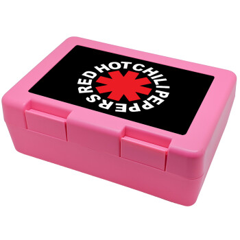 Red Hot Chili Peppers, Children's cookie container PINK 185x128x65mm (BPA free plastic)