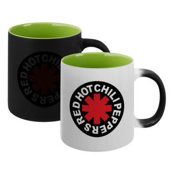 Red Hot Chili Peppers, Κούπα Μαγική εσωτερικό πράσινο, κεραμική 330ml που αλλάζει χρώμα με το ζεστό ρόφημα