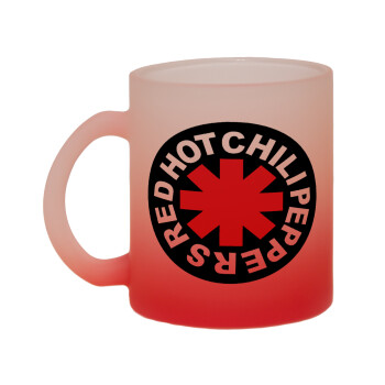 Red Hot Chili Peppers, Κούπα γυάλινη δίχρωμη με βάση το κόκκινο ματ, 330ml