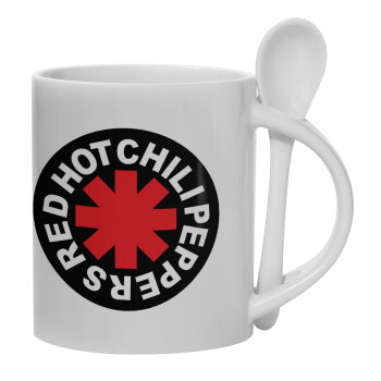 Red Hot Chili Peppers, Κούπα, κεραμική με κουταλάκι, 330ml (1 τεμάχιο)