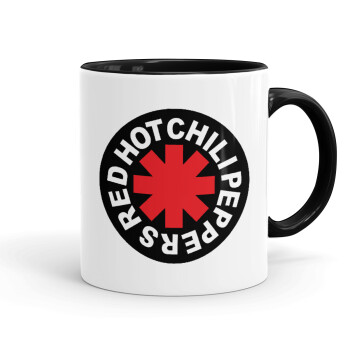 Red Hot Chili Peppers, Κούπα χρωματιστή μαύρη, κεραμική, 330ml