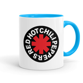 Red Hot Chili Peppers, Mug colored light blue, ceramic, 330ml