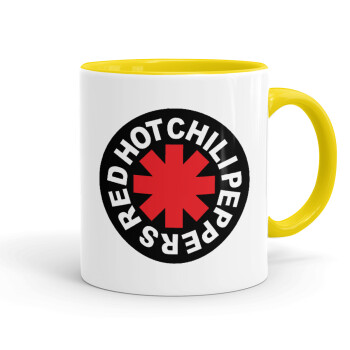 Red Hot Chili Peppers, Mug colored yellow, ceramic, 330ml