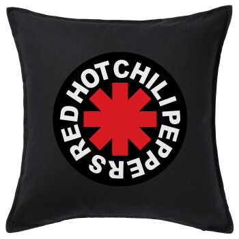 Red Hot Chili Peppers, Μαξιλάρι καναπέ Μαύρο 100% βαμβάκι, περιέχεται το γέμισμα (50x50cm)