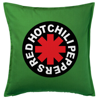 Red Hot Chili Peppers, Μαξιλάρι καναπέ Πράσινο 100% βαμβάκι, περιέχεται το γέμισμα (50x50cm)