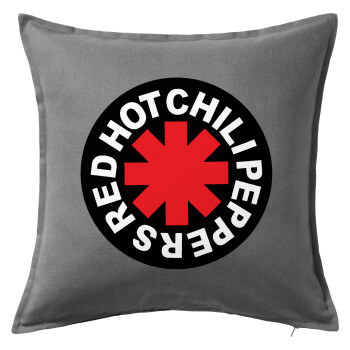 Red Hot Chili Peppers, Μαξιλάρι καναπέ Γκρι 100% βαμβάκι, περιέχεται το γέμισμα (50x50cm)