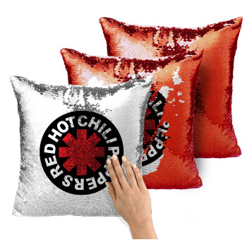 Red Hot Chili Peppers, Μαξιλάρι καναπέ Μαγικό Κόκκινο με πούλιες 40x40cm περιέχεται το γέμισμα