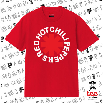 Red Hot Chili Peppers, Κλασικό T-Shirt, διπλής ραφής, χωρίς πλευρικές ραφές ΚΟΚΚΙΝΟ από 100% βαμβάκι. Vegan & OEKO-TEX πιστοποιημένο.
