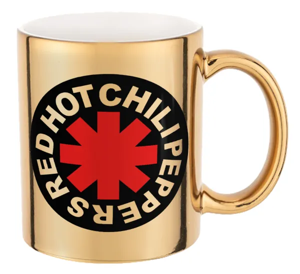 Red Hot Chili Peppers — Mug ceramic, gold mirror, 330ml