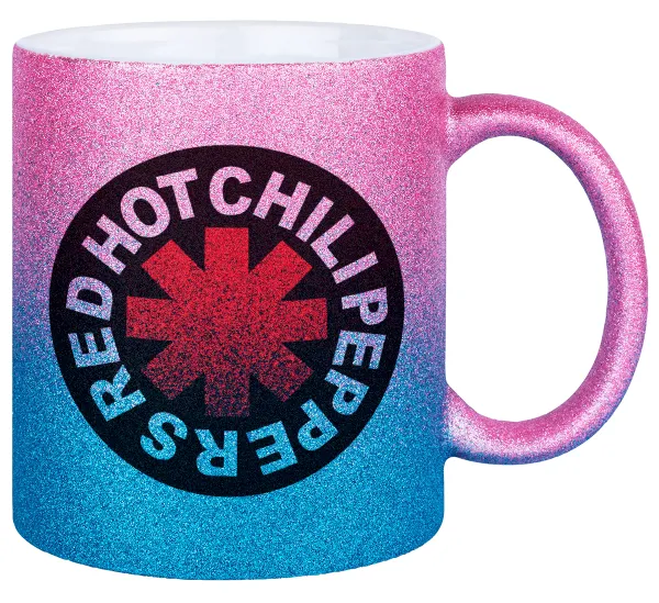 Red Hot Chili Peppers — Κούπα Χρυσή/Μπλε Glitter, κεραμική, 330ml