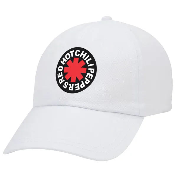 Red Hot Chili Peppers — Καπέλο Ενηλίκων Baseball Λευκό 5-φύλλο (POLYESTER, ΕΝΗΛΙΚΩΝ, UNISEX, ONE SIZE)