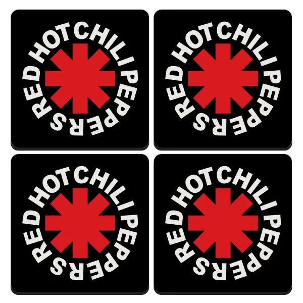 Red Hot Chili Peppers — Σουβέρ ξύλινα τετράγωνα (9cm)