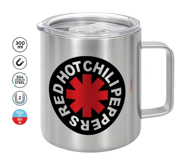 Red Hot Chili Peppers — Κούπα Ανοξείδωτη διπλού τοιχώματος 300ml με καπάκι διατήρησης θερμοκρασίας