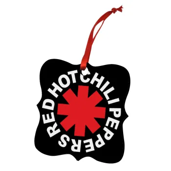 Red Hot Chili Peppers, Christmas ornament polygon wooden 7.5cm