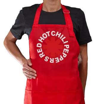 Red Hot Chili Peppers, Ποδιά Μακριά Σεφ ολόσωμη με τσέπες Κόκκινη (ΕΝΗΛΙΚΩΝ)