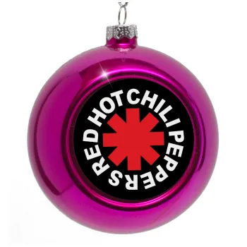 Red Hot Chili Peppers, Στολίδι Χριστουγεννιάτικη μπάλα δένδρου Μωβ 8cm