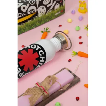 Red Hot Chili Peppers, Πασχαλινή Λαμπάδα με παγούρι μεταλλικό (620ml, stainless steel) & κερί αρωματικό πλακέ (30cm) (ΡΟΖ)