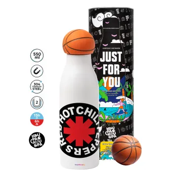 Red Hot Chili Peppers, Μπάλα μπάσκετ μεταλλικό παγούρι θερμός, διπλού τοιχώματος, 550ml