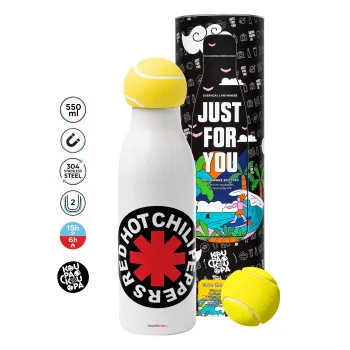 Red Hot Chili Peppers, Μπάλα τένις μεταλλικό παγούρι θερμός, διπλού τοιχώματος, 550ml