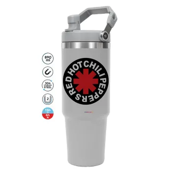 Red Hot Chili Peppers, GREY color, 890ml (30oz) stainless Steel Tumbler with Handle