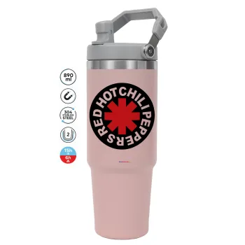 Red Hot Chili Peppers, Pink color, 890ml (30oz) stainless Steel Tumbler with Handle