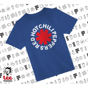 Red Hot Chili Peppers, Παιδικό T-Shirt ΜΠΛΕ από 100% βαμβάκι, για κάθε μέρα. Vegan & OEKO-TEX πιστοποιημένο.