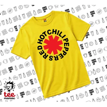 Red Hot Chili Peppers, yellow childrens T-Shirt made of 100% cotton, for every day. Vegan & OEKO-TEX certified.