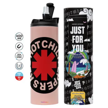 Red Hot Chili Peppers, Tumbler stainless steel PINK 600ml