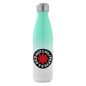 Red Hot Chili Peppers, Metal mug thermos Green/White (Stainless steel), double wall, 500ml