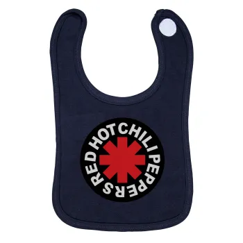 Red Hot Chili Peppers, Σαλιάρα με Σκρατς 100% Organic Cotton Μπλε (0-18 months)