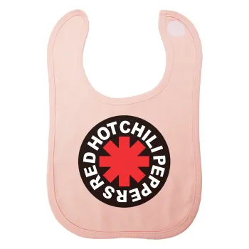 Red Hot Chili Peppers, Σαλιάρα με Σκρατς ΡΟΖ 100% Organic Cotton (0-18 months)