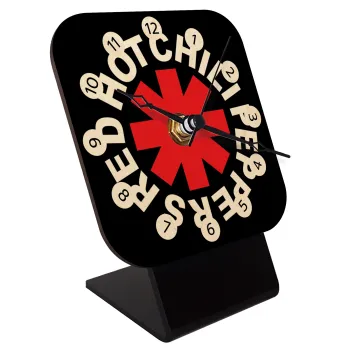 Red Hot Chili Peppers, Quartz Table clock in natural wood (10cm)
