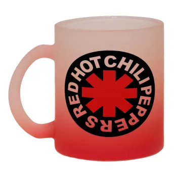 Red Hot Chili Peppers, Κούπα γυάλινη δίχρωμη με βάση το κόκκινο ματ, 330ml