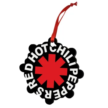 Red Hot Chili Peppers, Christmas ornament snowflake wooden 7.5cm