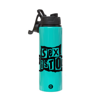 Sex Pistols, Metallic water bottle with safety lid, 850ml aluminum
