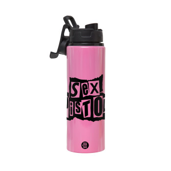 Sex Pistols, Metallic water bottle with safety lid, 850ml aluminum