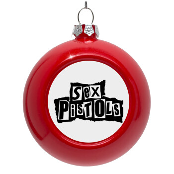 Sex Pistols, Red Christmas tree ornament bauble 8cm