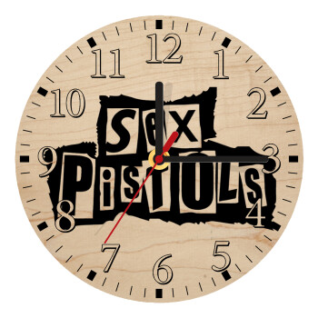 Sex Pistols, Ρολόι τοίχου ξύλινο plywood (20cm)