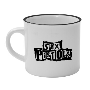 Sex Pistols, Κούπα κεραμική vintage Λευκή/Μαύρη 230ml