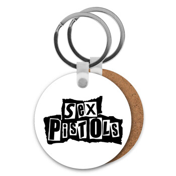 Sex Pistols, Μπρελόκ Ξύλινο στρογγυλό MDF Φ5cm